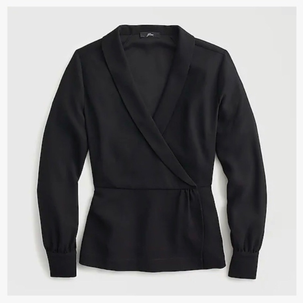 Drapey faux-wrap top in 365 crepe